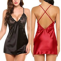 Sexy Pyjama Transparante Sexy Lingerie Pornokostuums Vrouwen Kant Plus Size Babydoll Erotische Nachtjurk Voor Seks Nachtkleding Ondergoed Nachtjapon