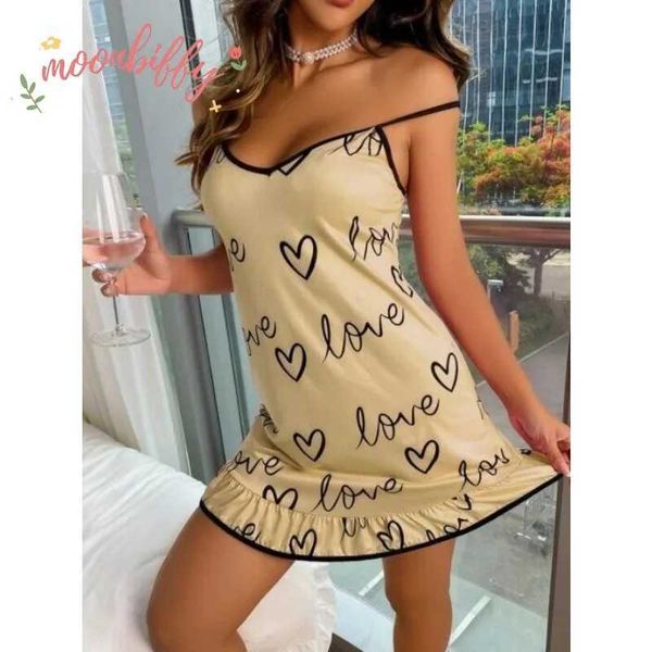 Pijamas sexys para mujer, ropa de dormir Sexy de seda de leche para el hogar, vestido de noche sin mangas, camisón con cuello en V, camisón, pijama para mujer, ropa de casa 240330