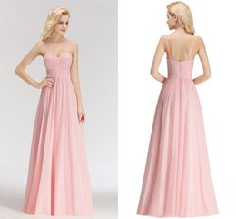 Sexy réelles photos rose 2019 Nouvelle arrivée robes de demoiselle d'honneur bon marché Spaghetti bretelles de mariage invité de mariage de mariage en soirée BM0046