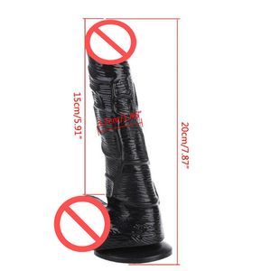 Sexy Realistic Big Dildo Strong Suction Cup Anal Flexible Penis masturbation Toy Black Color Dildos Thong for Women