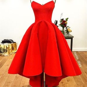 Robes de soirée rouges sexy 2020 robes de soirée élégantes en satin longue robe de soirée formelle Abiye robes de soirée de bal robe longo festa LJ201123