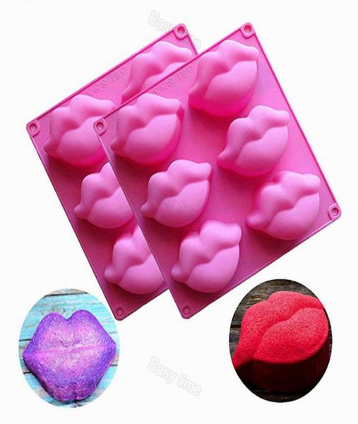 Lèvres rouges sexy 3D Silicone fondant chocolate gâteau décoration moule gum bonbon gelé moine moule de cire pour baby shower de mariage 8170877