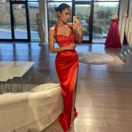 Sexy rouge longue sirène robe de soirée de bal 2024 licou cou paillettes limon satin robes de nuit formelle cocktail robes robe de fiesta
