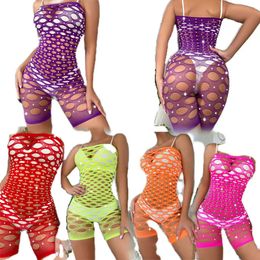 Body Sexy en strass pour femmes, Lingerie érotique, vêtements de danse pôle exotique, sous-vêtements Rave, combinaisons Porno, teddies pour femmes