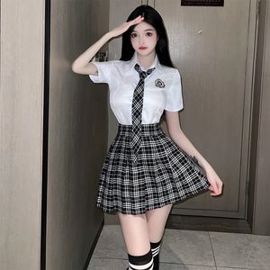 Disfraz de colegiala sexy para mujer, uniforme de estudiante japonés, juego de rol JK, minifalda, conjunto de lencería, ropa de juego sexual para pareja 240102