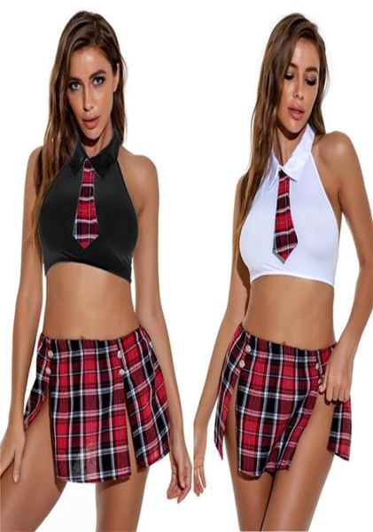 Costumes d'écolière sexy dames adultes fantaisie école fille jeu de rôle tenue lingerie sous-vêtements sex shop pour couple Y04067836404