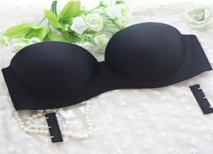 Sexy Zelfklevende Magic Push Up Bh Strapless Onzichtbare Bh Zijsluiting Bh Cup B 2 Kleuren Zwart Vlees 7945786