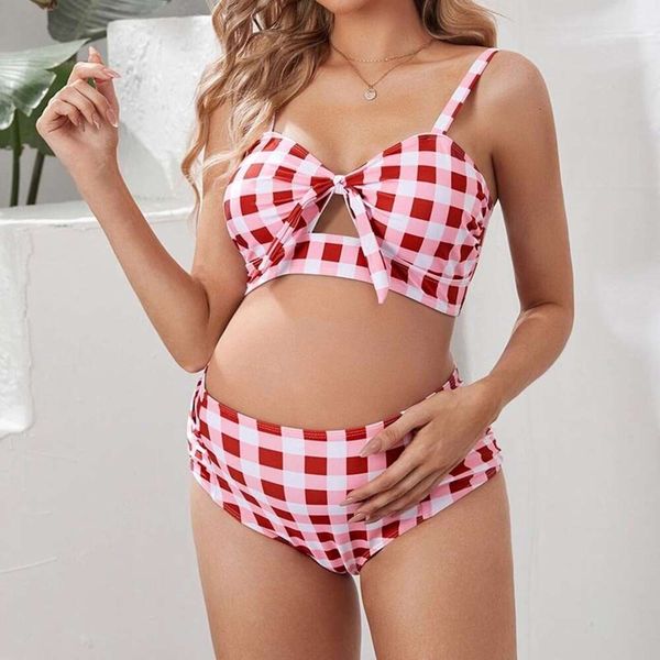 Sexy, trajes de baño separados para mujeres embarazadas nadando usos de embarazo Trajes de baño de baño con altura de la cintura trajes de baño