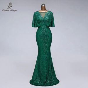 Sexy pailletten avondjurk korte mouwen vestidos de fiesta groene avondjurken voor vrouwen Party prom jurken 240401