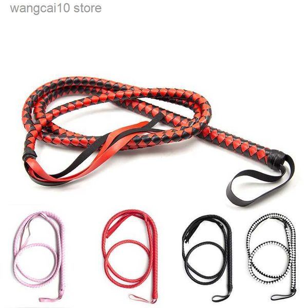 Sexy Set 190 CM Super Long BDSM Whip Riding Horse Whips Nalgadas Bondage Serpiente Espada Mango Anal Plug Fetish Fantasty Juegos para adultos Juguetes sexuales T230718