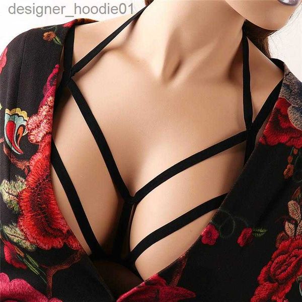 Ensemble sexy Soutiens-gorge Ensembles Femmes Soutien-gorge à coupe ouverte Lingerie Sexy Sling Esclave Cosplay Costumes Sous-vêtements érotiques Porno Bandage du sein Jouets Bdsm pour le sexe L230918