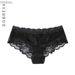 Ensemble Sexy DOBREVA femmes dentelle florale Bikinis sous-vêtements Sexy voir à travers la culotte L240122