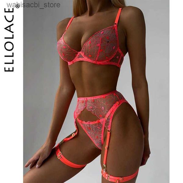 Ensemble sexy ellolace lingerie érotique fantaisie néon en dentelle orange de sous-vêtements bien des sous-vêtements hot girl fantasme sexys nue bilizna ensemble de sexe l2447