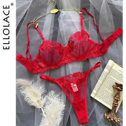 Ensemble sexy Ellolace Lingerie fantaisie Floral Sheer Lace Costume de sexe érotique Fantasy Sexys Sous-vêtements élégants Produits intimes sensuels Ensemble exotique 231216