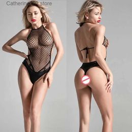 Ensemble sexy femme venez porno bodystocking hommes et femmes couple Erotrn robe nuisette dentelle chaude soutien-gorge ouvert femme venez porno bodystocking T231027