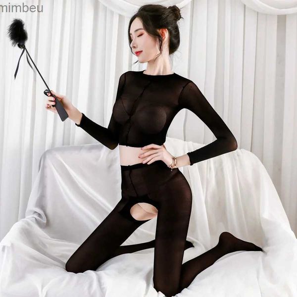 Conjunto sexy Lady Lenceria Chemises Body sexy Tallas grandes Lencería Babydoll Malla Body Stocking Tentación Íntimo Catsuit Body StockingsL240122