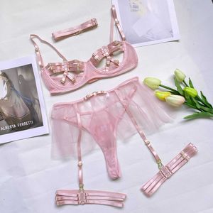 Sexy Set Lingerie Porno Sissy Intime Sexy Chaud Évider Femme Sous-Vêtements Fantaisie Langerie Corps g String Strings Costumes Érotiques 230808