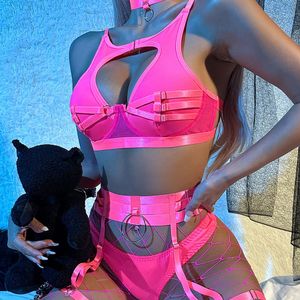 Conjunto sexy Ropa interior de lujo Ropa interior de mujer Encaje Porno Ropa interior que puede ver Hollow Out Fishnet Stocking Íntimo con anillo Sissy Bra 230517