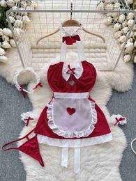 SETH SET MAIDSERVANT COSPLAY SALITINS VALITINS DU NIGHT DRIVE SWEET SEXY ROBE SUITS HALTER HOLLOW OUT DU NIGHTES PORNES + TONGS L2447