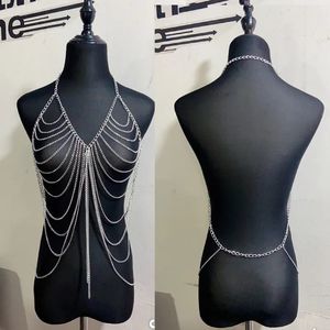 Sexy set metalen ketting bodysuit sexy lingerie erotisch hol ondergoed porno sex kleding catsuit nachtclub stripper outfit cosplay 231027