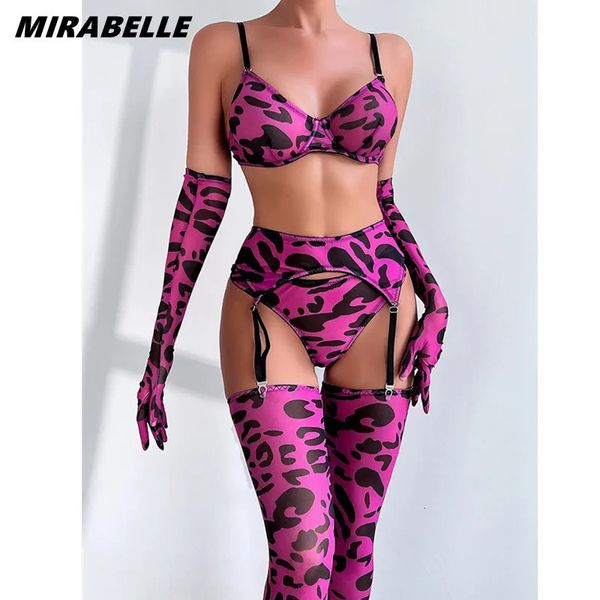 Ensemble sexy MIRABELLE Lingerie léopard érotique femmes sous-vêtements en dentelle transparente tenue fantaisie voir à travers des ensembles exotiques fantaisie intime 231129