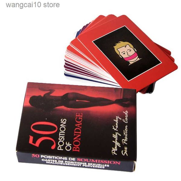 Sexy Set Poker Card Juegos sexuales para pareja Femdom Dormitorio Comandos Juguetes interactivos Juguetes divertidos para adultos Posiciones sexy 18 Atmósfera Flirt SM T230718