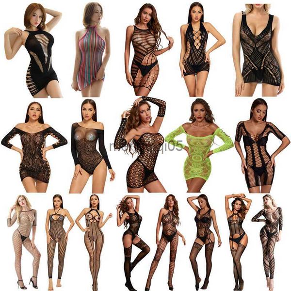 Set sexy lencería sexy babydoll pijamas lencería erótica juguetes sexuales para mujeres bobysuit transparente de la entrepierna abierta vestos sexy hkd230814