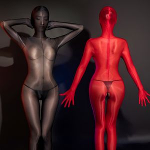 Sexy set sexy olie glanzend full body zentai bodysuit voor vrouwen smeren kattenpakken jumpsuits erotische lingerie sex porno rollenspel kostuums 230817