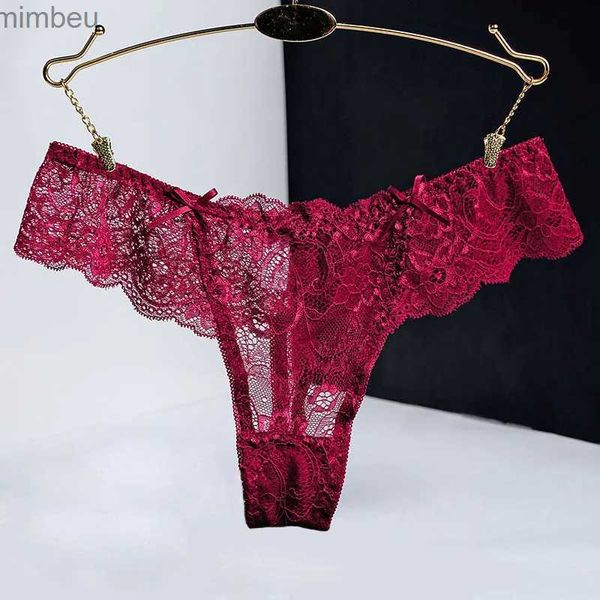 Ensemble sexy ensemble sexy VU083 Lace de grande taille lingerie sexy transparente g string string femmes samis slips dames basse taille culotte c240410