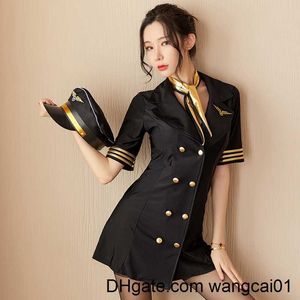 Sexy Set Stewardess Uniforme érotique Tptation Sexy Abitre de vol Costume Sexe