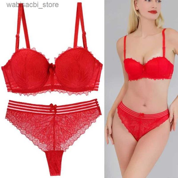 Sexy set femme vêtements sexy sous-vêtements en dentelle non censurée push push up Bra g-string strings lingerie sexy super chaud set womens l2447