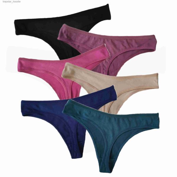 Conjunto sexy de algodón para mujer Tanga sexy Tangas íntimas Pantys Ropa interior de mujer Bikini Panti Tanga Cintura en V Lencería femenina Bragas brasileñas L230920