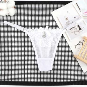 Sexy Set Vrouwen Kanten Slipje Thongs Parel Hanger Kant Borduren G-String T-Back Slips Ondergoed Verstelbare Dames Slipje Sexy Lingerie L240123