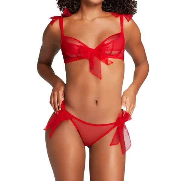 Ensemble sexy sous-vêtements pour femmes maille dentelle soutien-gorge slips ensemble de lingerie sexy dentelle transparente broderie sex shop dames porno costumes érotiques 231026