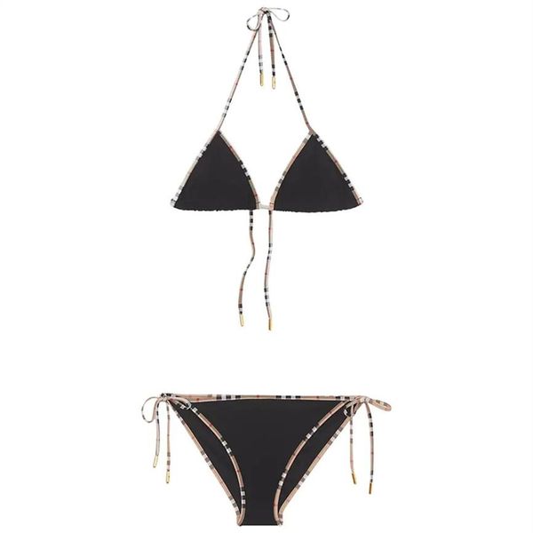 Sexy Sexy bikini à la mode noir trois points imprimé floral famille maillot de bain fendu femmes Designer net rouge maillot de bain263e