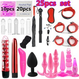 Sexy winkel BDSM Volwassen Speelgoed voor wome dildo vibrator Zweep Touw y Bed Hoofdsteunen Bandage Koppels ual Speelgoed Kits hot