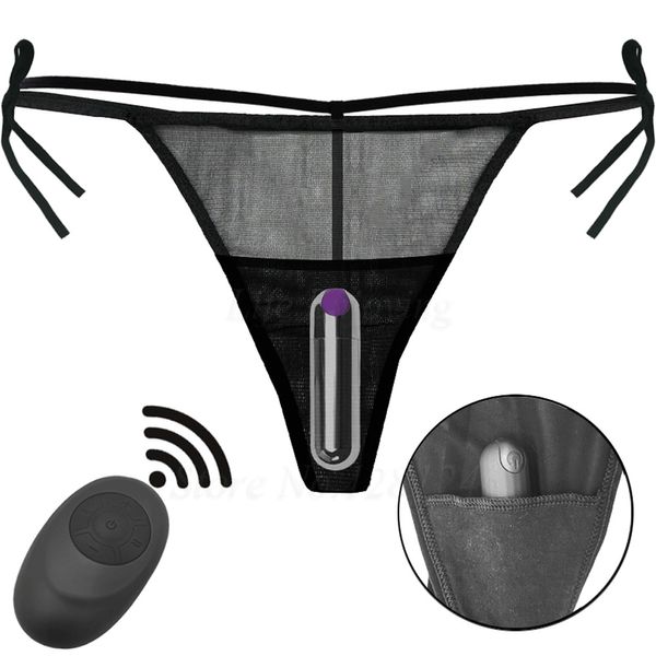 sexy Shop Super Forte Vibration Clitoris G-spot Stimulateur Sangle sur Sous-Vêtements Mini Vibrateurs pour Femmes Bullet Vibrant Culotte.