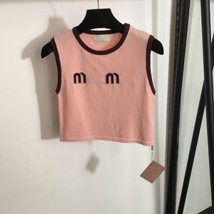 Sexy korte camis dames designer t -shirt luxe letters jacquard camisoles zomer mouwloze gebreide vesten tops