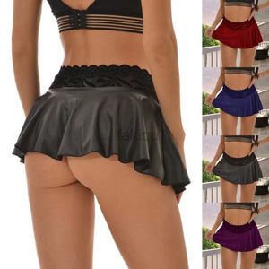 Falda sexy Conjunto sexy Nueva lencería sexy con piel plisada ropa de mini piel extrema lencería de mujer ropa de juego de rol juegos de rol 24326