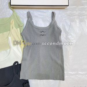 Sexy Sling Tanks Dames Luxe Geborduurd Vest Zomer Ademende Sport Top Gym T-shirts