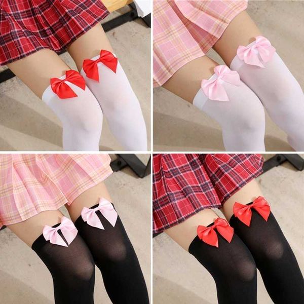 Calcetines sexis de 20 colores con lazo fino, medias curvas para mujer, sexy, salvaje, dulce, de verano, para estudiantes, dulce, blanco, a la moda, hasta la rodilla