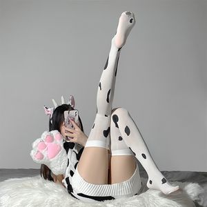 Chaussettes sexy mignonnes bas de vache de vache sur le genou blancs blancs sexy tube en soie cuisse hautes bas transparents purs beaux chaussettes tempatation 230811