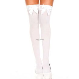 Chaussettes sexy Bas de lingerie transparents mignons Pur joli nœud sur le genou noir blanc noir rose nœud jarretelles sexy bas en soie tube haut L2310/9