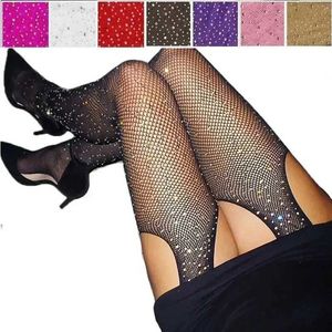 Chaussettes sexy mode collants de poisson brillant cantyhose paille