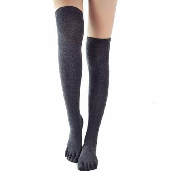 Chaussettes sexy cinq doigts genou chaussette coton cuisse haute sur les bas pour dames filles chaud long bas médias 230614