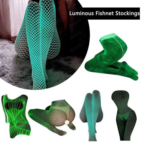 Chaussettes sexy de haute qualité la plupart des femmes et des filles femmes chaudes basses de basse-poisson lumineux collants de lingerie à poisson creux sexy 240416