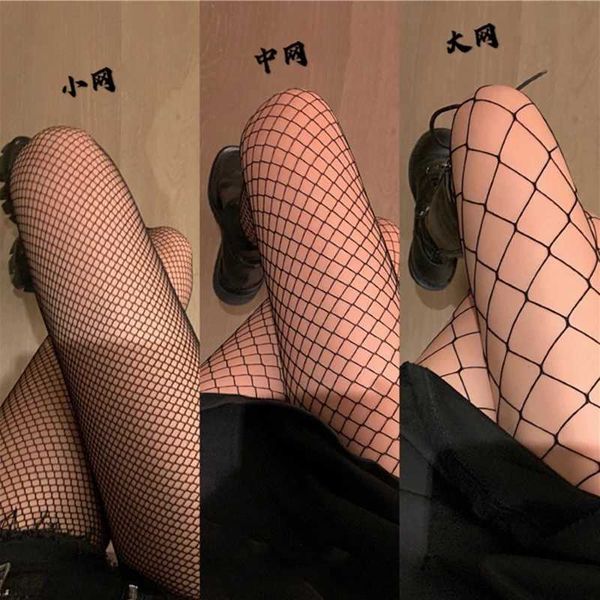 Calcetines sexy Venta caliente Piernas delgadas perfectas Sexy Mujer de pescado largo Mesh Mesh Nylon Medias Body Sockings Fish Net Mantyhose Alta cintura Hosiery 240416