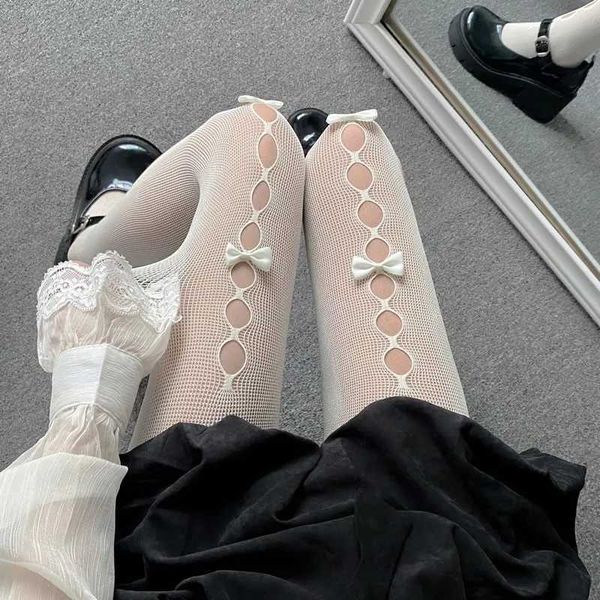 Chaussettes sexy japonais sweet lolita collants femmes kawaii blanc arc soches soches femelle jk style noir
