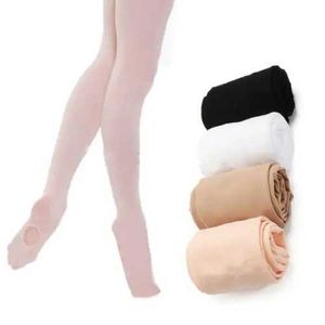 Chaussettes sexy nouvelles convertibles de couleur massive collants de danse danse de danse ballet collants pour les enfants et les adultes s m l 240416