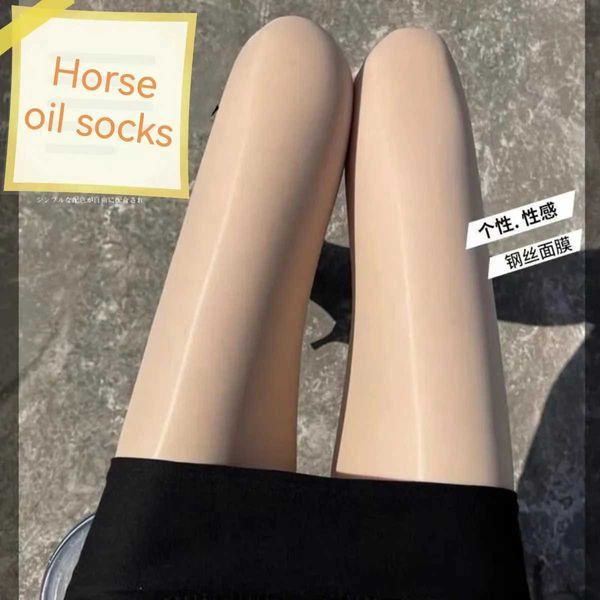 Calcetines sexys Spring/Summer Horse Aceite Calcetines Anti Anti Hook Silk Photography Piers Goddess Pantyhose Q240427
